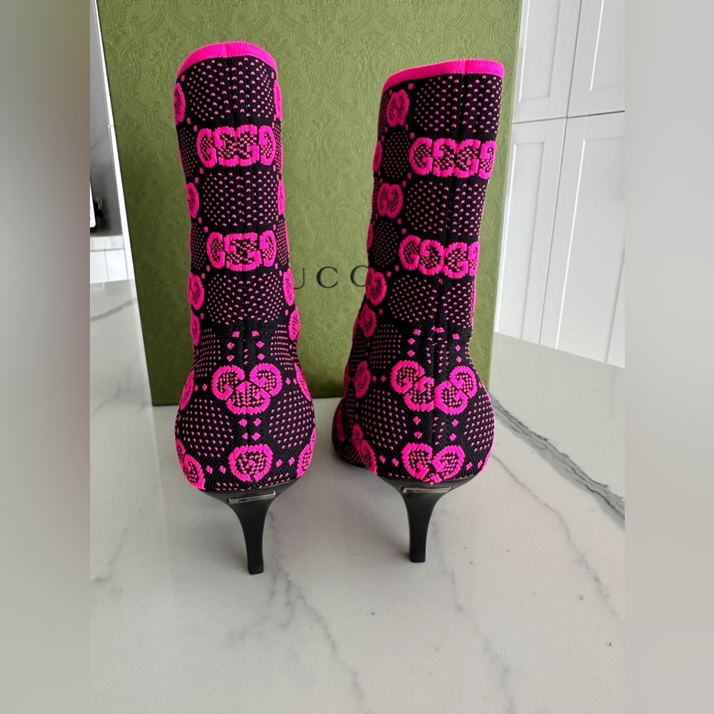 Gucci GG Jersey Tom Technical Fabric Boot - Picture 4 of 10